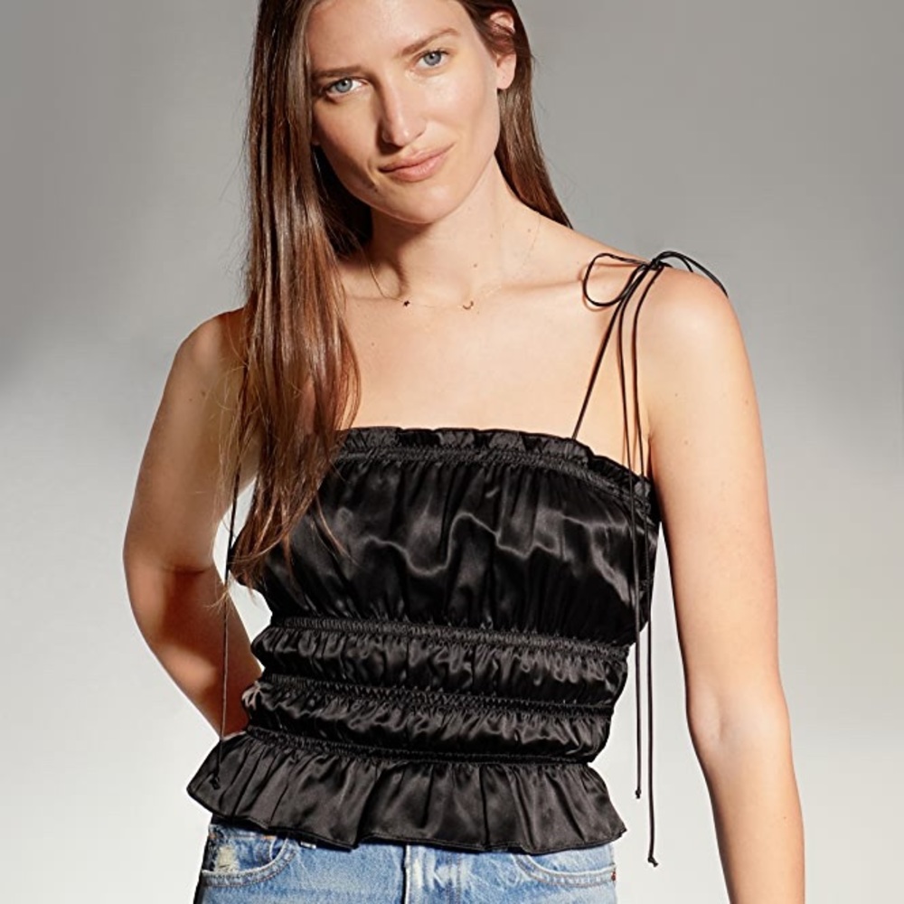 Reformation Viviana Top Black S NWOT